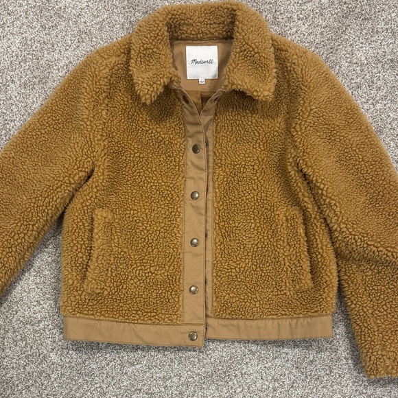 Madewell Jackets & Blazers - Madewell Women’s Brown Sherpa Puffer Jacket
